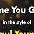 Paul Young Everytime You Go Away Karaoke Version From Zoom Karaoke