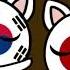 Countryballs Chinaball North Koreaball South Koreaball Cat And Japanabll Cat