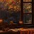 Peaceful Autumn Evening Fireplace And Gentle Rain Ambience Relax Sleep Or Study