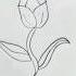 How To Draw Tulip Flower Ll ART Beginners Ll Step By Step Ll Simple Ll Easy Ll