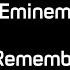 Eminem I Remember Lyrics