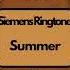 Siemens Ringtone Summer