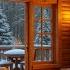 Christmas Cabin Ambience In 4K Cozy Fireplace Snowy Forest View