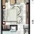 Floor Plan Micro Studio Apartment 22 Sqm Tiny Flat