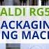 Galdi RG50 Multi Packaging Food Filling Machine