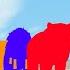 Paint Animals Gorilla Cow Lion Elephant Dinosaurs Fountain Crossing Animal Cartoon