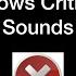 All Windows Critical Stop Sounds