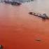 Yangtze River Turns Blood Red In Chongqing China