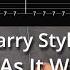 Harry Styles As It Was Bass Line W Tabs And Standard Notation