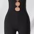 Summer New Solid Color Stretch Hollow Out Metal Ring Connected Sleeveless Sexy Skinny CA001775