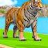 Paint Animals Cow Gorilla Elephant Duck Tiger Dinosaur Fountain Crossing Transformation Cartoon