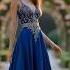 Sapphire Bloom Haute Couture Garden Runway In Deep Blue Elegance Fashion Show 2025 CatwalkAcademy